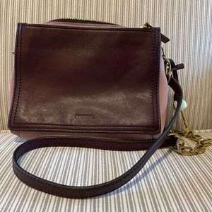 Fossil leather purse (new) rich purple hues